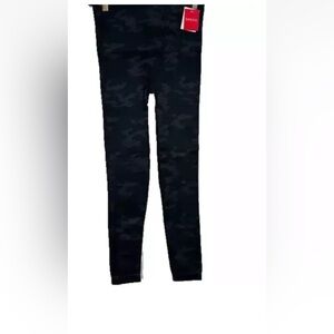 Women SZ M Spanx Black Camo Leggings High Rise Activewear Gym Training NWT $68